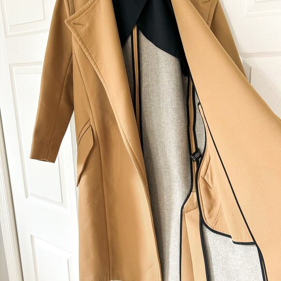 Rag & Bone Amber Belted Trench Coat Camel Wool Blend Long Coat Size XS EUC - Picture 6 of 13